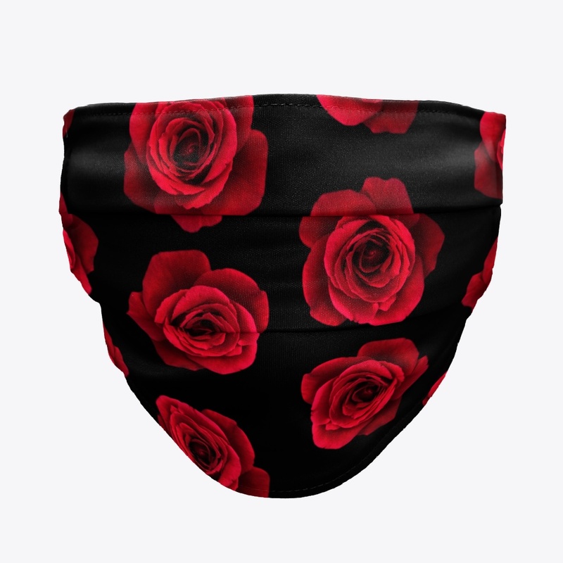 Red Rose on a black background