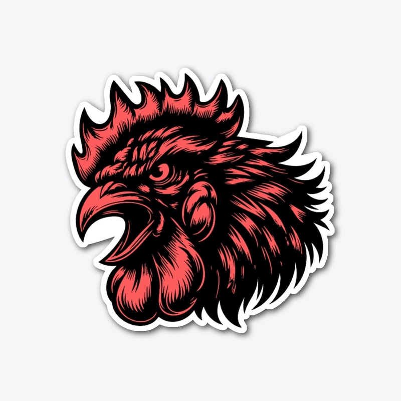 Angry Chicken Head Design