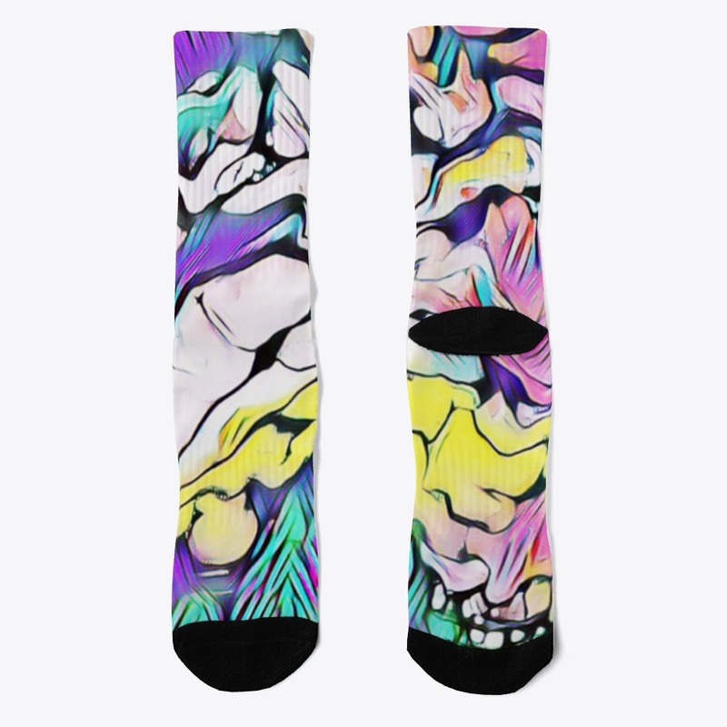 Acrylic Pour Socks