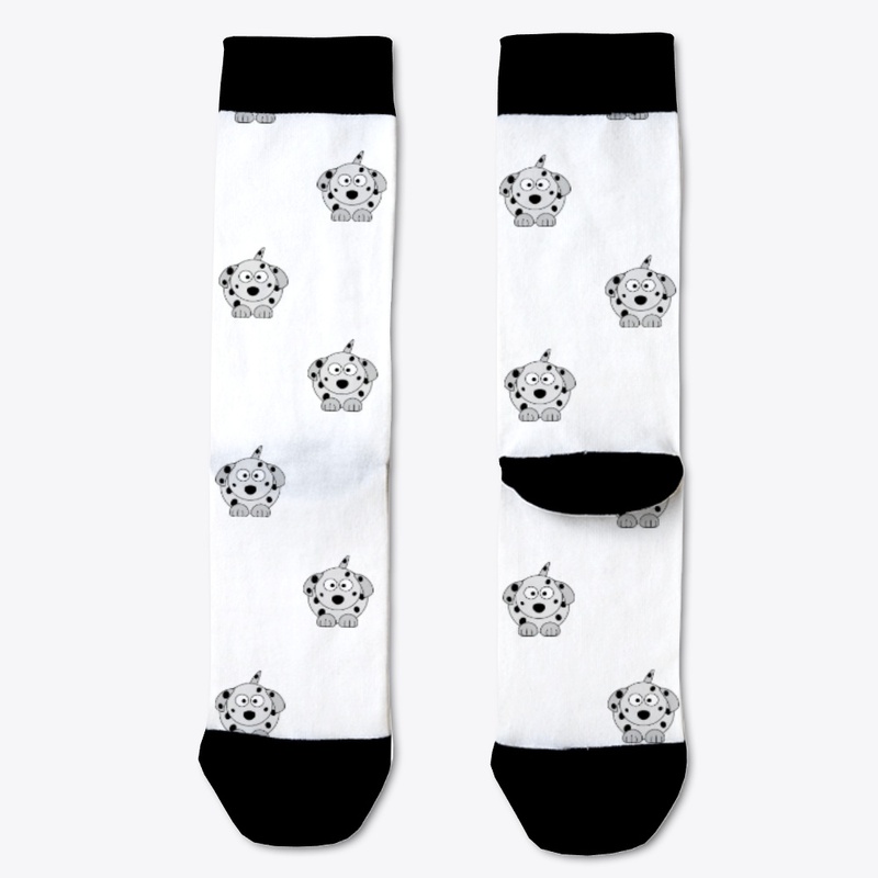 Round Spotted Dog Socks