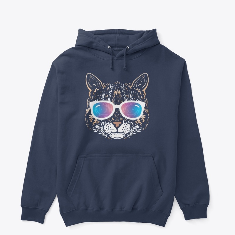 Cute Cat in Sunglasses (Colored+sg04)
