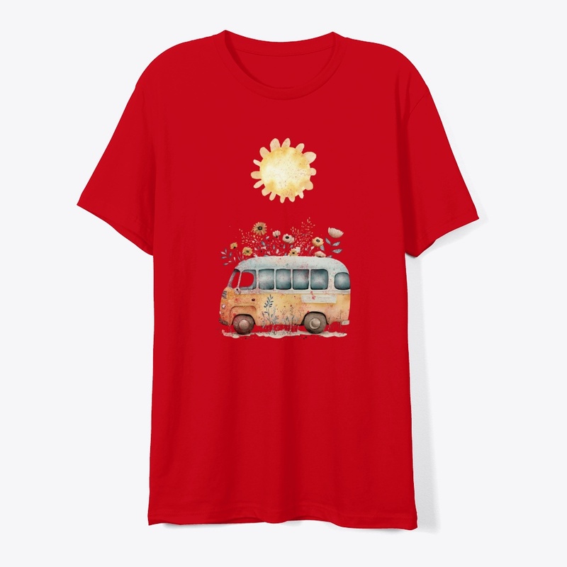 Retro Floral Van Under the Sun 