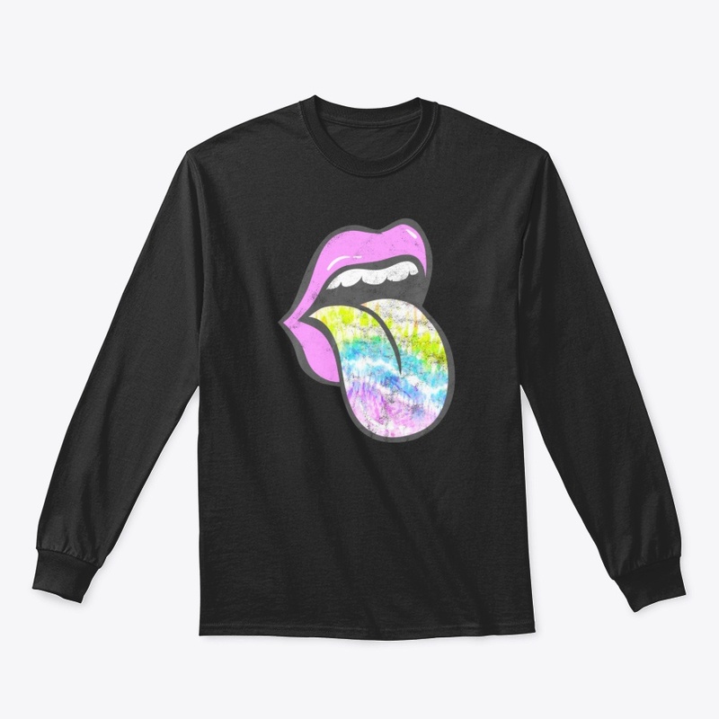 Lavender Lips Tie Dye Tongue Out Pastel