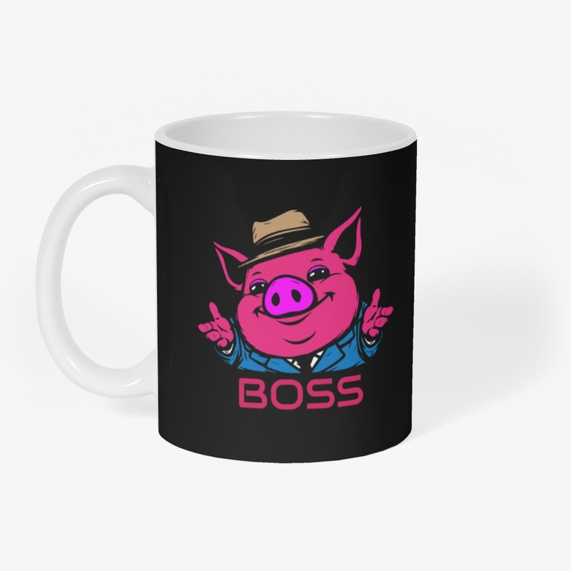 Boss Pig in Suit Cartoon