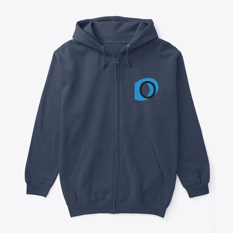 NAVY BLUE ZIPPED HOODIE
