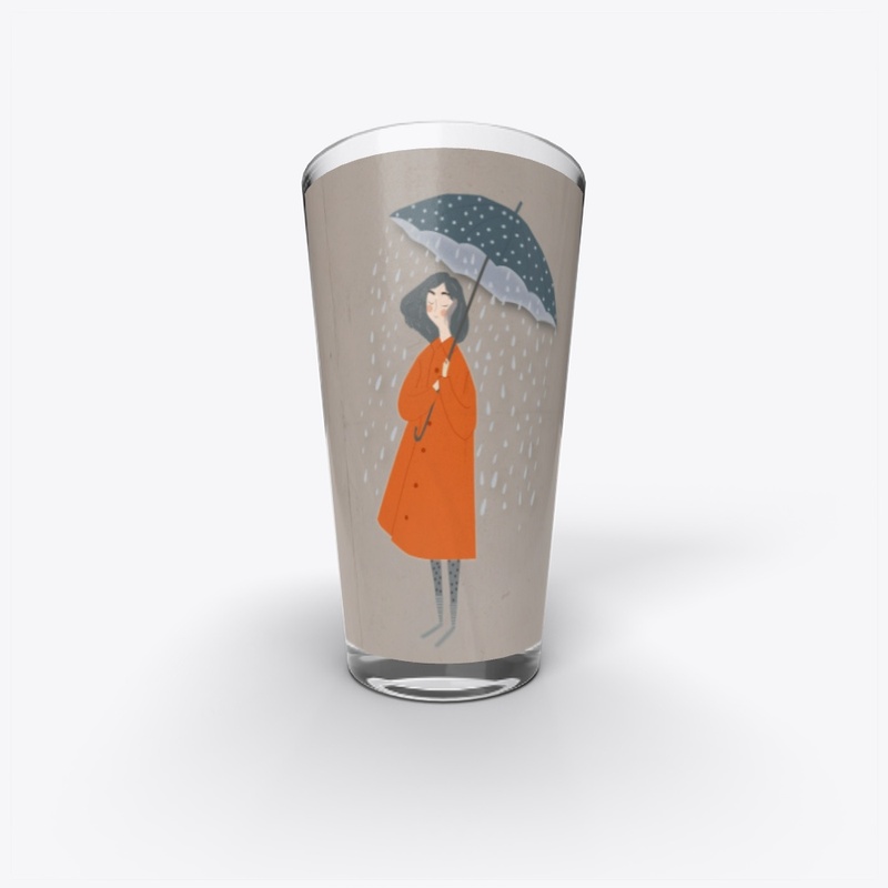 woman in the rain
