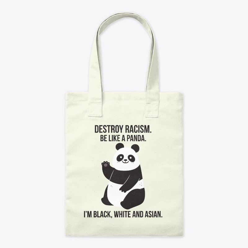 Cute Funny Panda Bear Destroy Racism