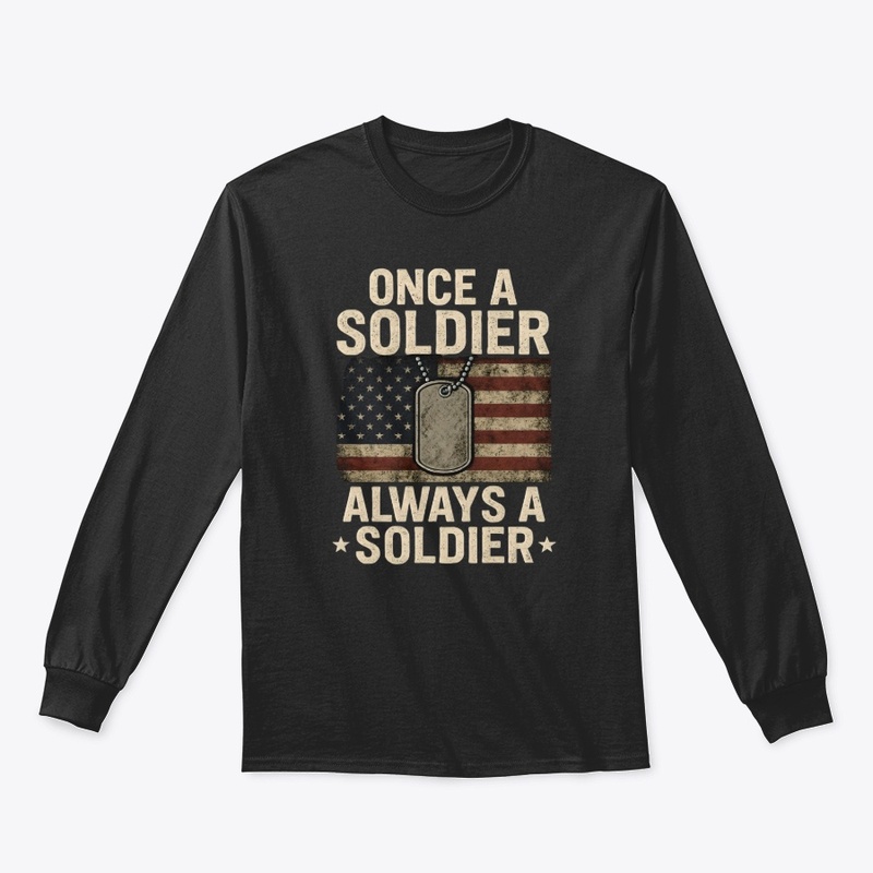 Once a Soldier Dog Tag Flag Tee