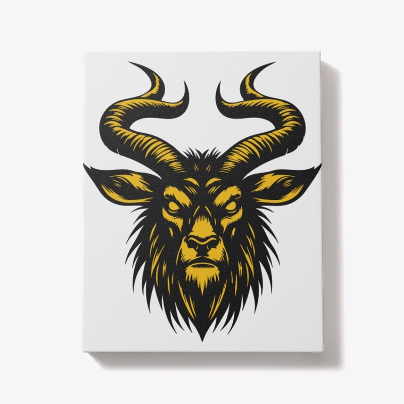 Angry Antelope Head Wild and Fierce