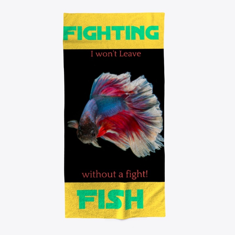 fighting fish towel.