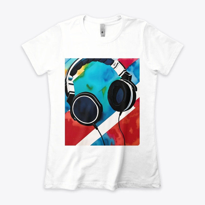 80s Headphones In Primary Colors