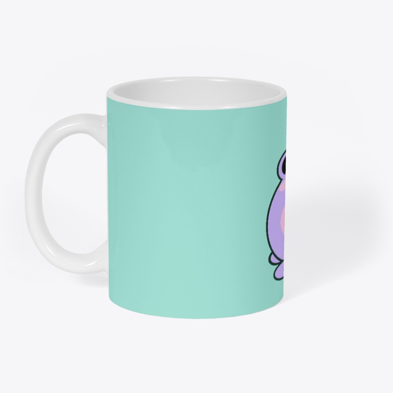 Purple Frog with Hearts - Kawaii Frog
