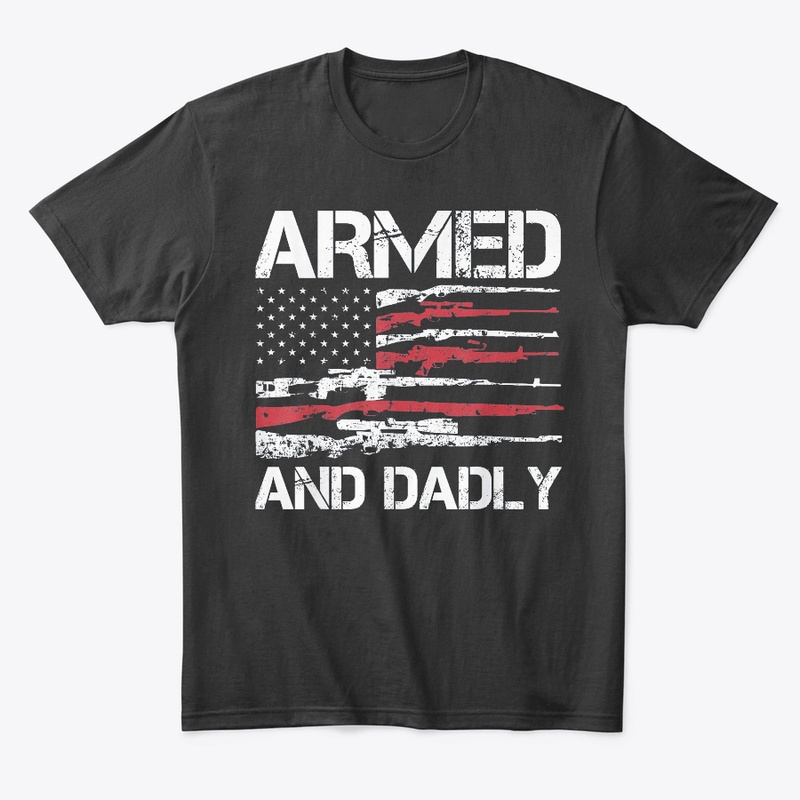 Armed And Dadly USA Flag