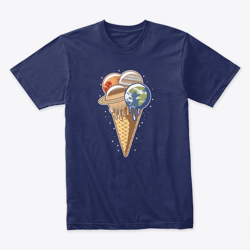 Planet Ice Cream Creative Art Design