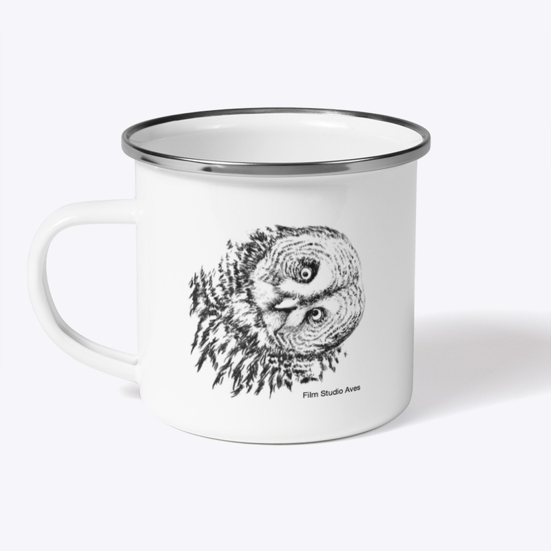 Great grey owl (Strix nebulosa) black