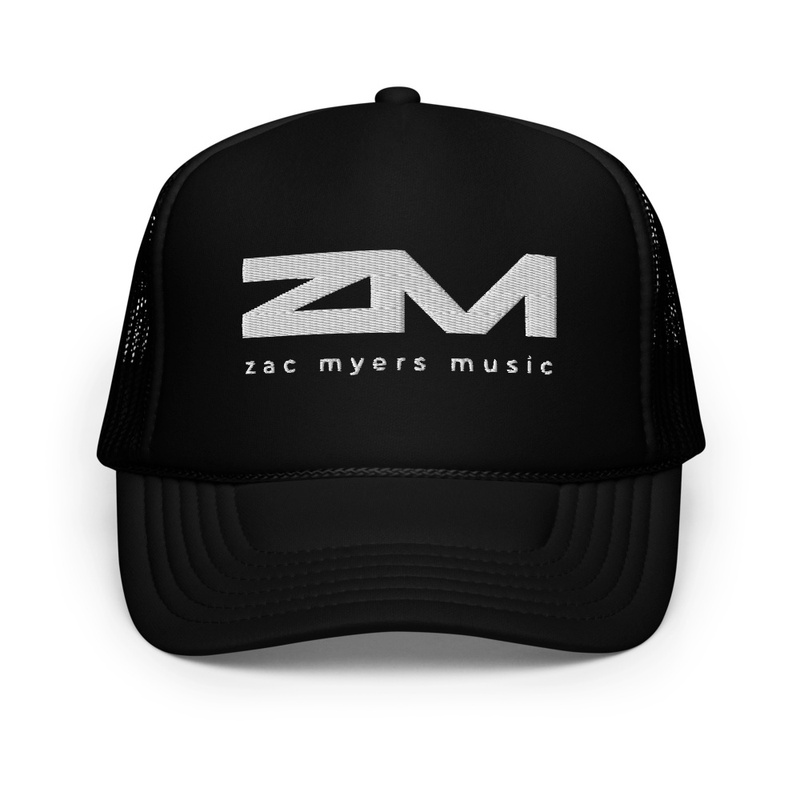 zm logo hat white logo on black