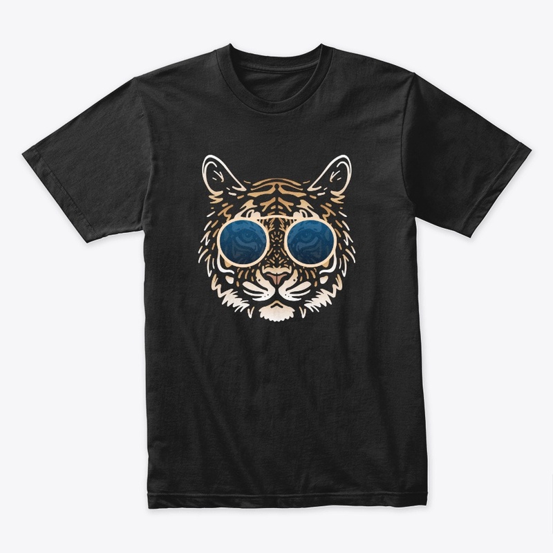 Cute Tiger in Sunglasses (Colored+sg08)