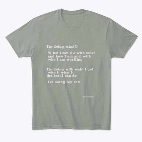 Doing My Best (Text Only) Grey Camiseta Front