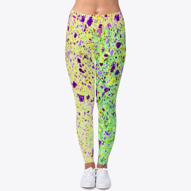 yellow green purple splotchy