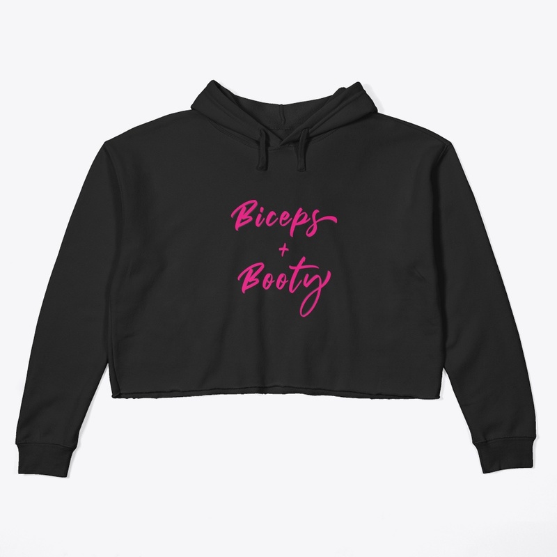 Biceps + Booty crop hoodie