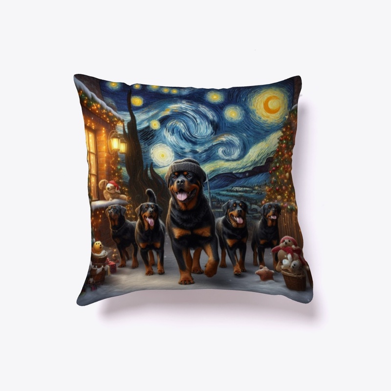 Rottweiler Christmas Starry Night