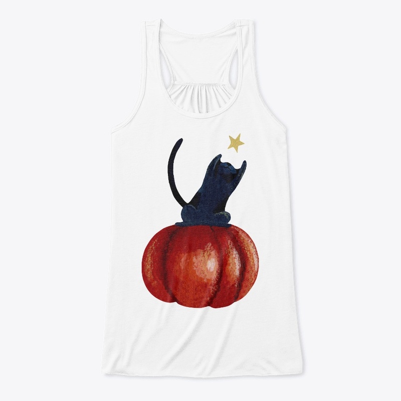 Cat on pumpkin Halloween Design