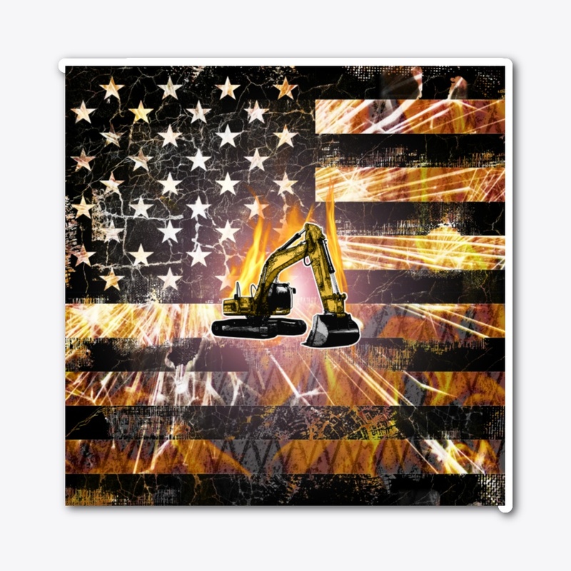 Excavator Flag Sparks