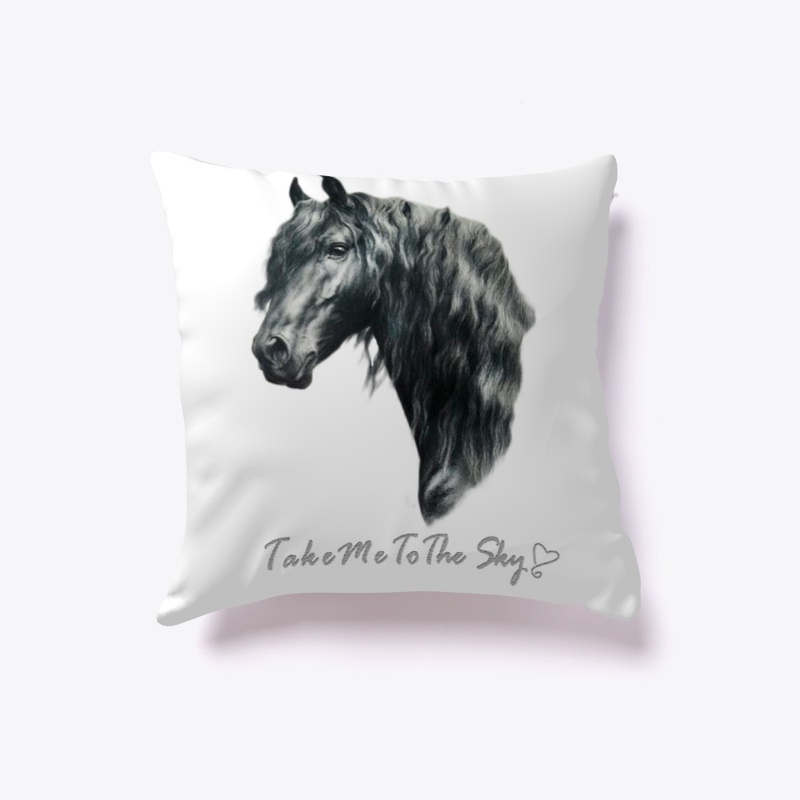 Black Friesian Horse Beauty Face 