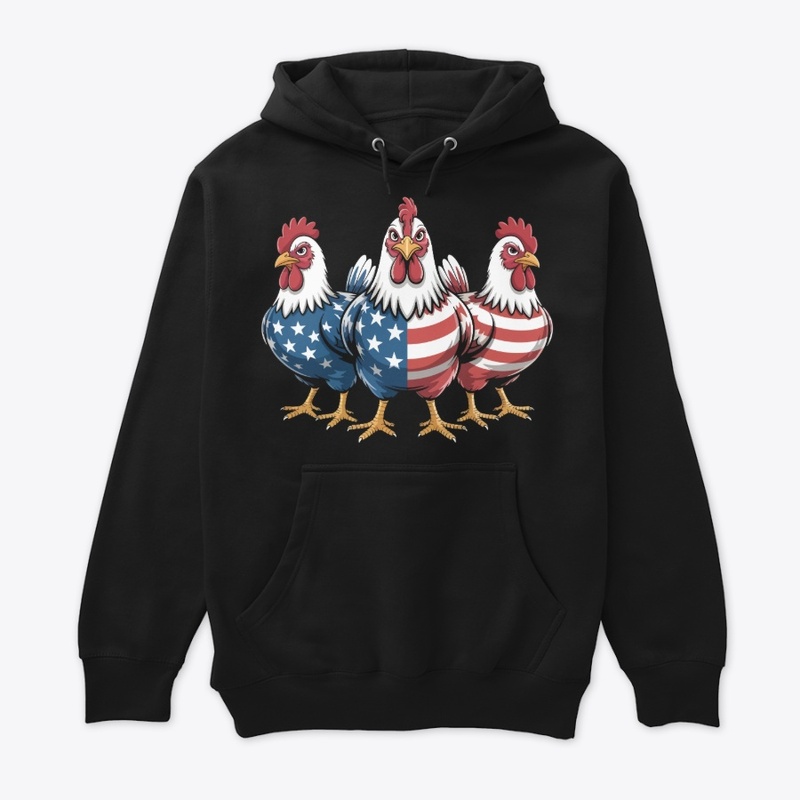 Patriotic Rooster USA 4th July Farmer 