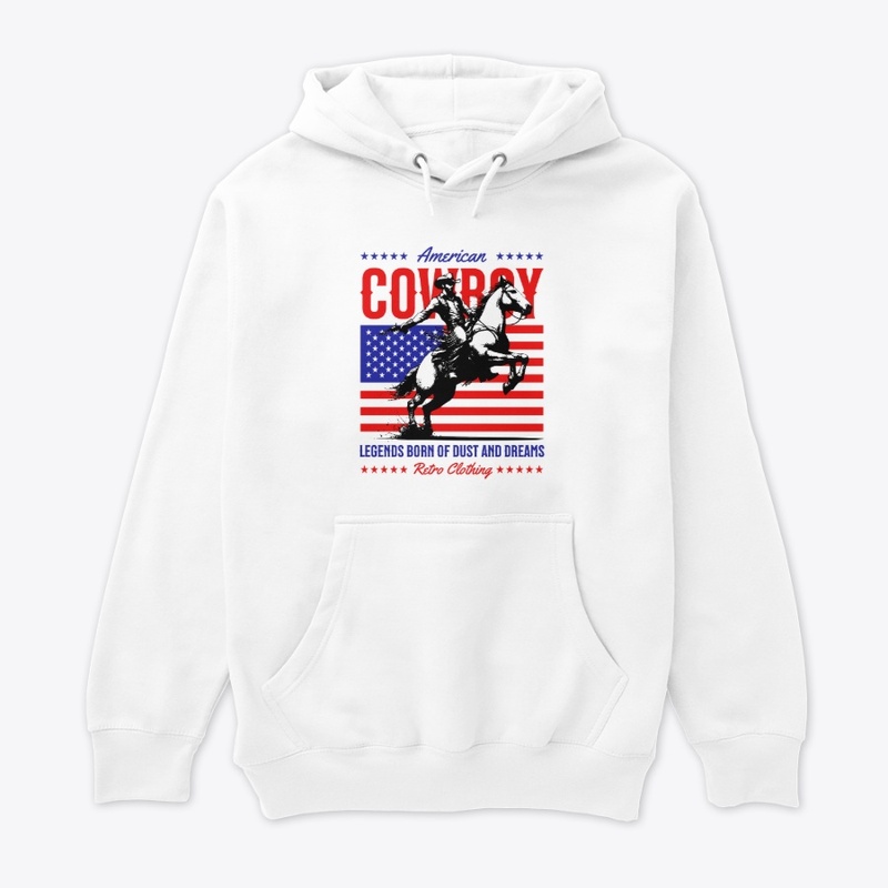 American Cowboy Graphic Retro Streetwear