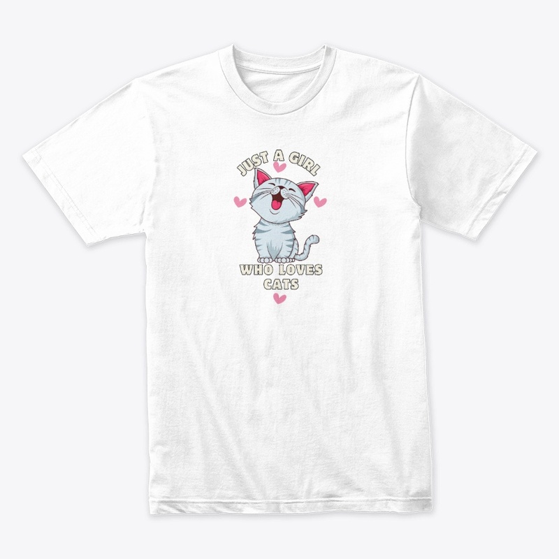 Girl Who Loves Cats – Cat Lover T-Shirt