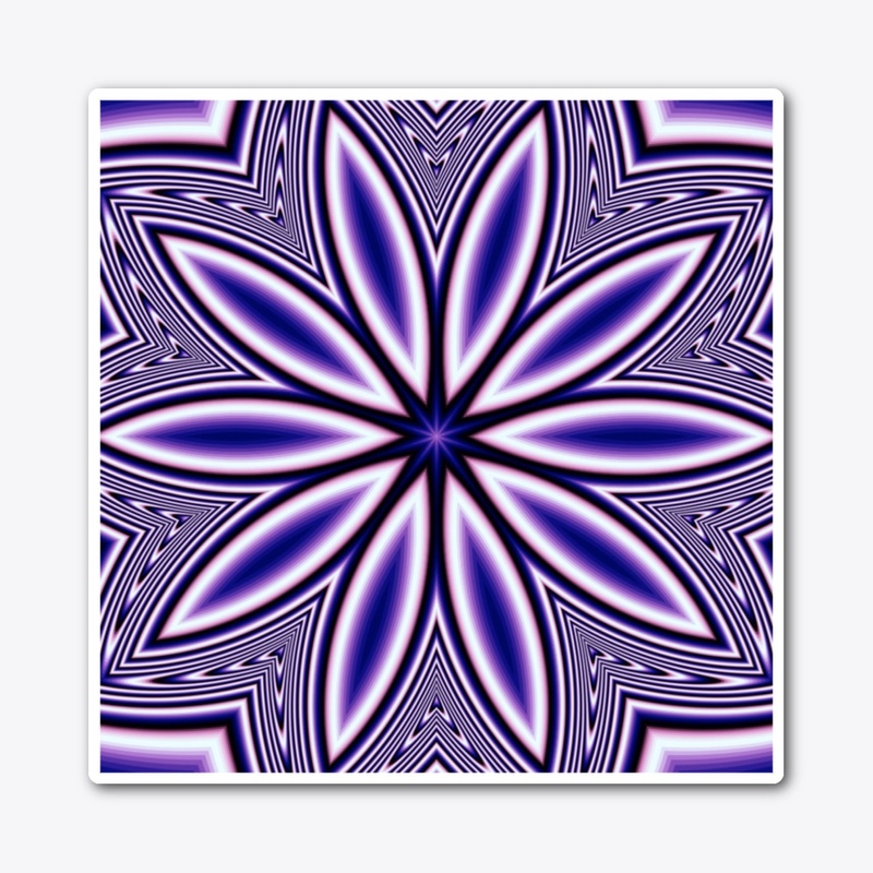 Blue Fractal Flower
