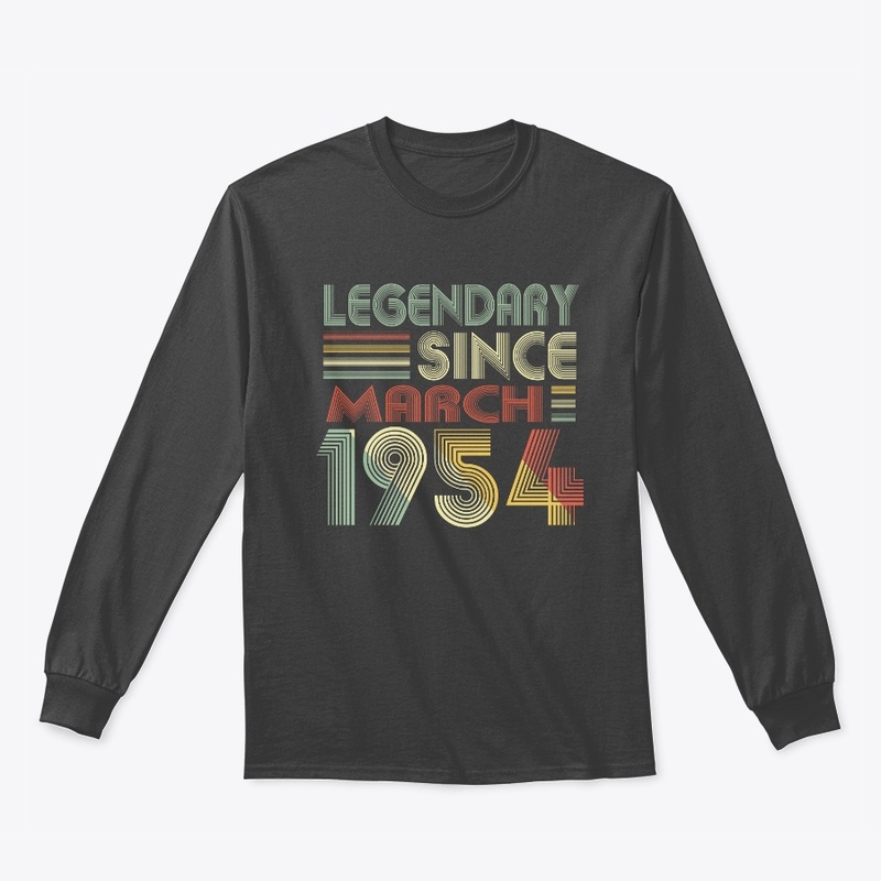 March 1954 T-Shirt 65 Years Old Birthday