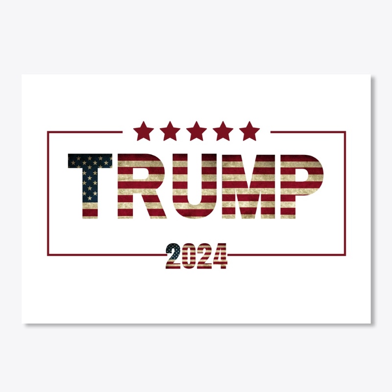 2024 Trump Vintage American Flag