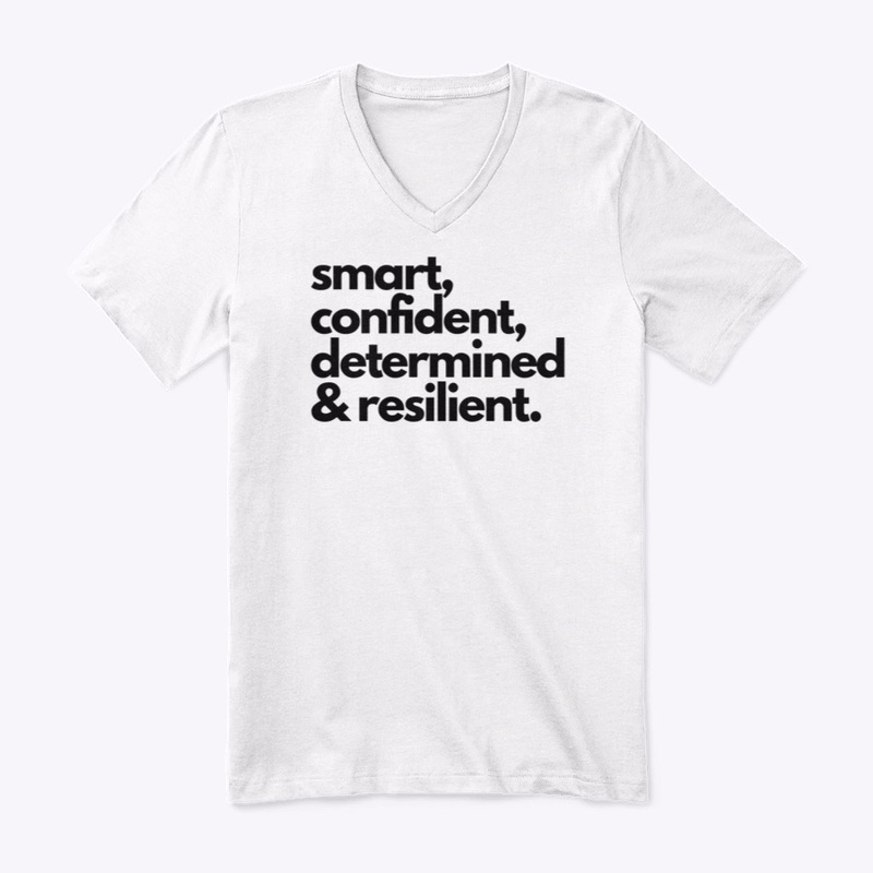 Smart and Confident V-neck T-shirt