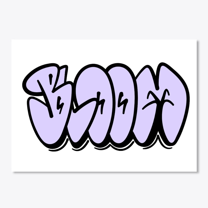 Pale Lavender Bloom Logo Sticker