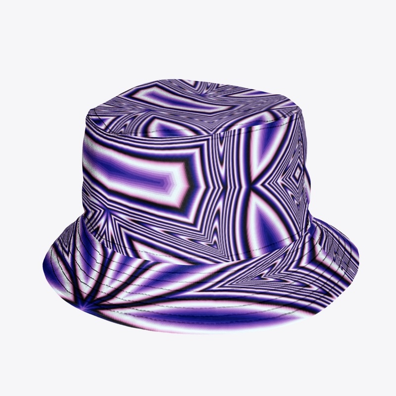 Blue Fractal Flower Pattern