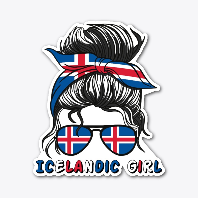  Island Iceland Flag Girls Icelandic