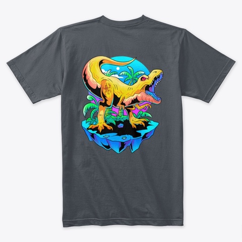 Baby Rex And Adult Rex Heavy Metal T-Shirt Back