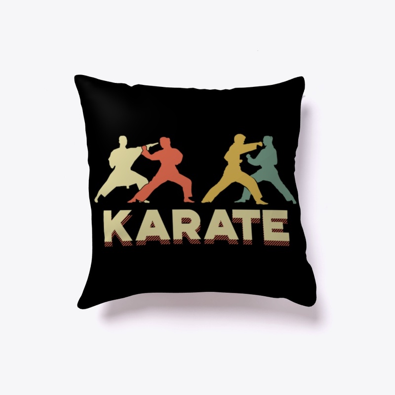 Retro Silhouette Vintage Karate Lover