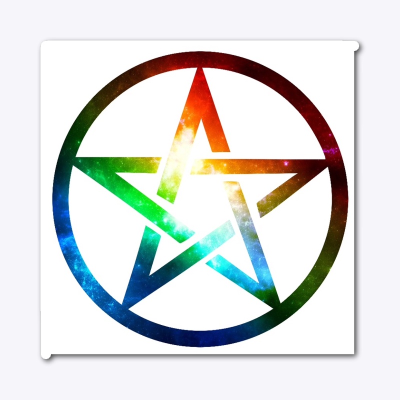 Rainbow pentagram 