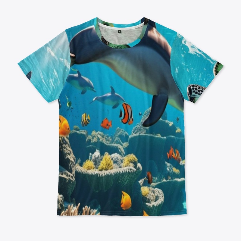 Vibrant Underwater Friends: Dolphins,