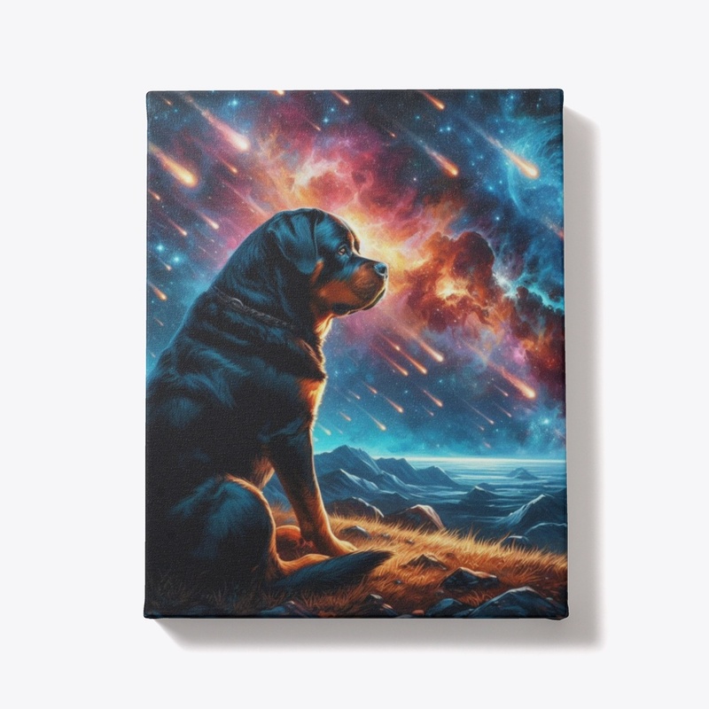 Rottweiler Watching The Sky
