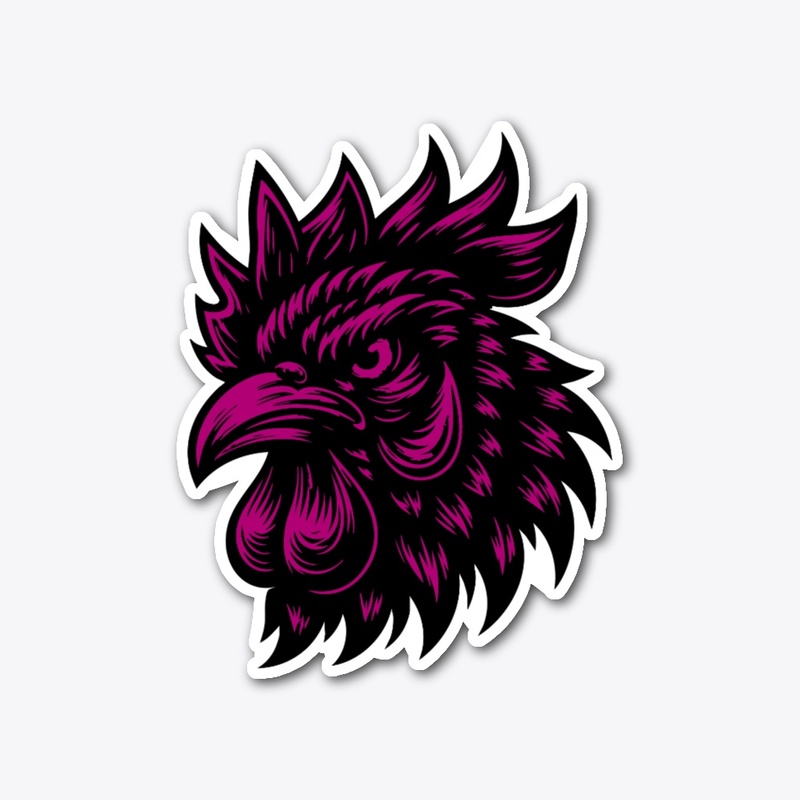Wild Angry Chicken Design