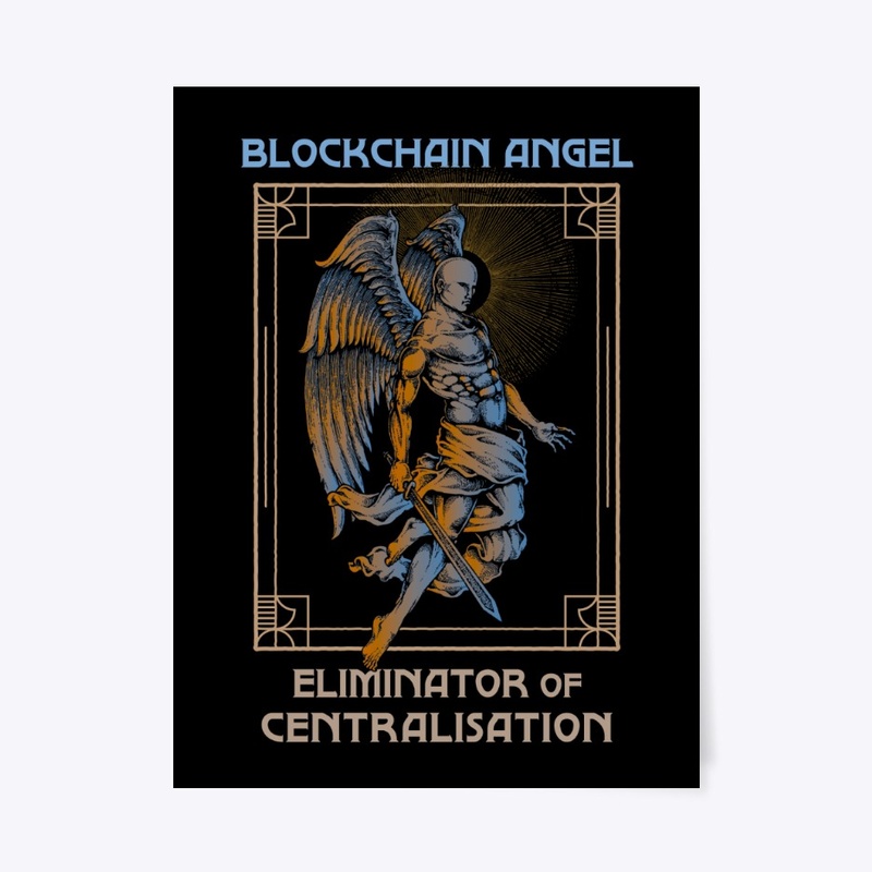 Blockchain Angel Heraldry (black)
