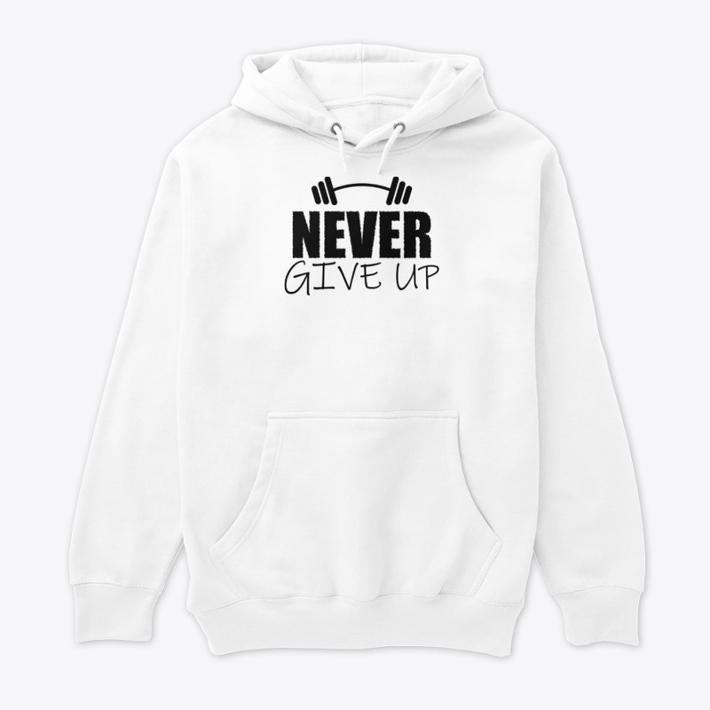 Never Give Up Brand T-Shirt Design