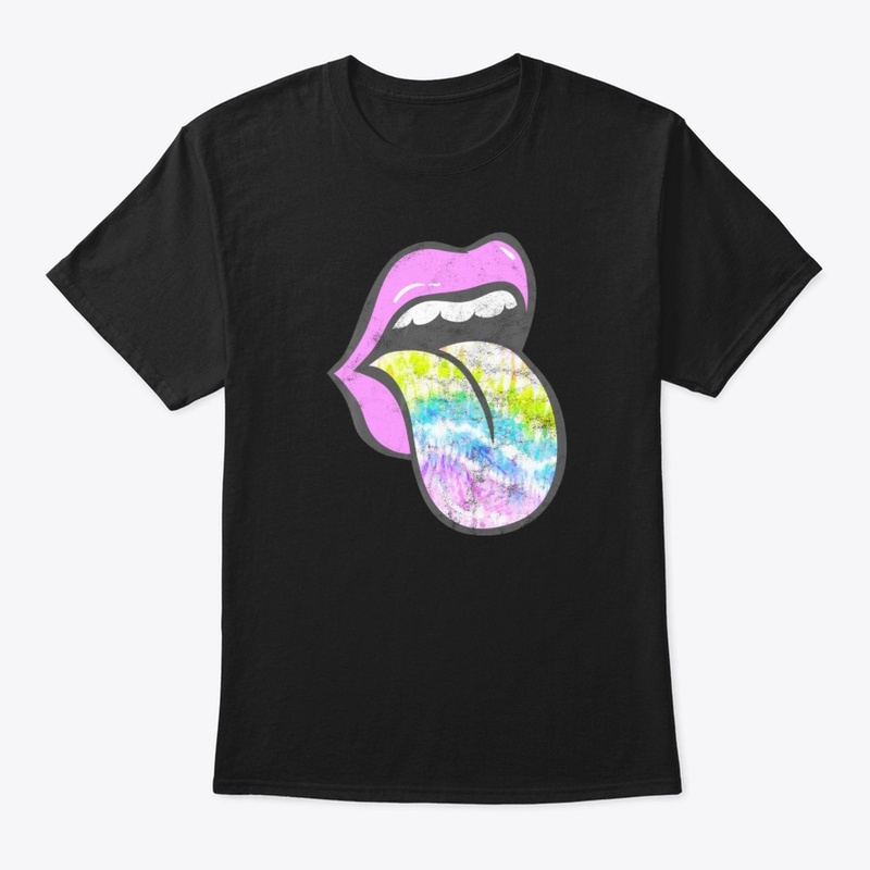 Lavender Lips Tie Dye Tongue Out Pastel