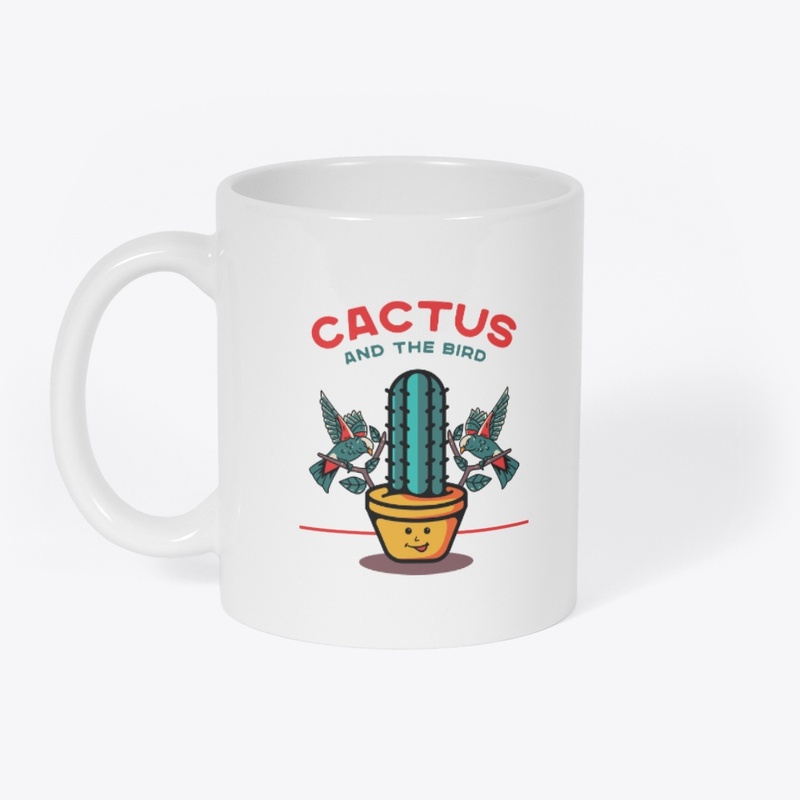 Cactus and The Bird T- shirt Design