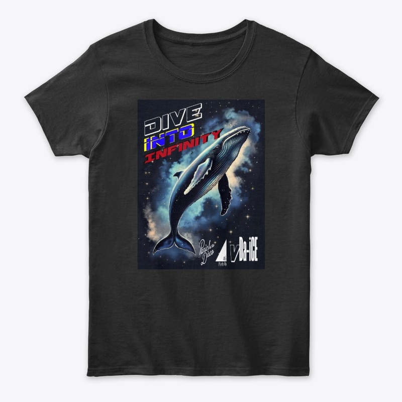 Dive Into Infinity Dark Whale Unisex Tee