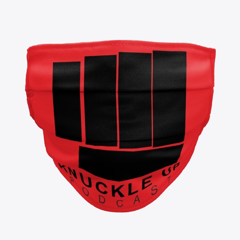 Facemask-Knuckle Up Podcast Logo - Black